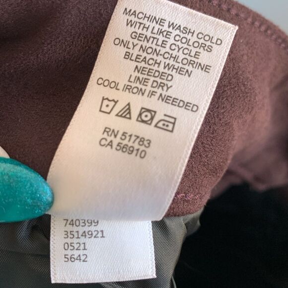 NWT Maurice’s Faux Suede Button Down High Rise Stretch Skirt Dark Purple Sz 12 - Picture 8 of 8